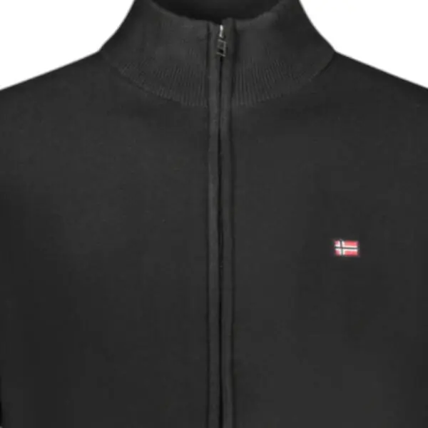 Scuola Nautica Italiana - Ανδρική Ζακέτα Πουλόβερ Με Φερμουάρ 843104-BLACK Μαύρο 843104-BLACK