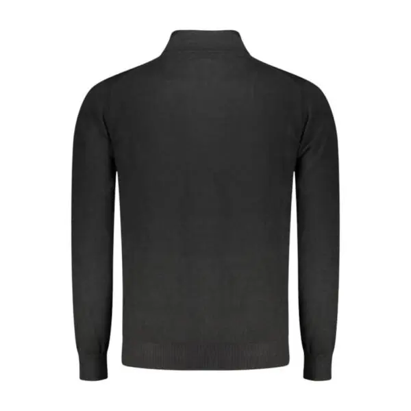 Scuola Nautica Italiana - Ανδρική Ζακέτα Πουλόβερ Με Φερμουάρ 843104-BLACK Μαύρο 843104-BLACK