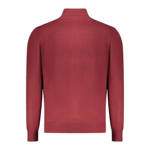 Scuola Nautica Italiana - Ανδρική Ζακέτα Πουλόβερ Με Φερμουάρ 843104-MERLOT Μπορντό 843104-MERLOT