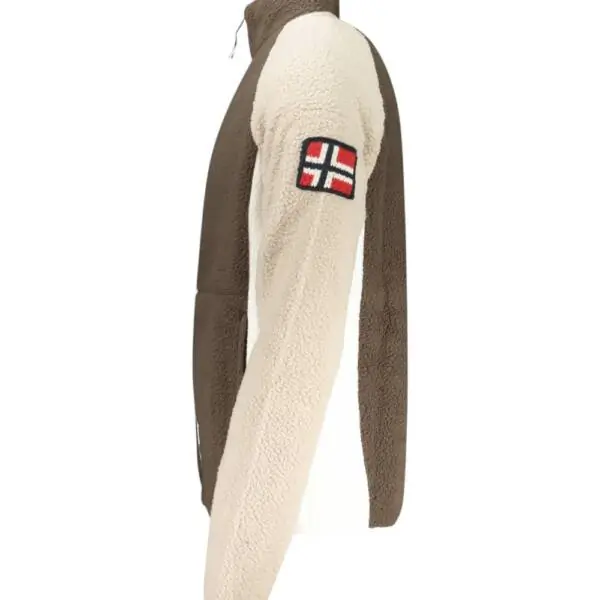 Scuola Nautica Italiana - Ανδρική Ζακέτα Φούτερ Fleece 859503-FALCON Καφέ 859503-FALCON