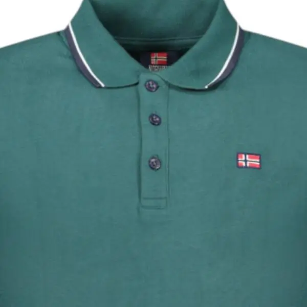 Scuola Nautica Italiana - Ανδρική Μπλούζα Μακρυμάνικη Πόλο 848871-ALPINE Πράσινο Σκούρο 848871-ALPINE