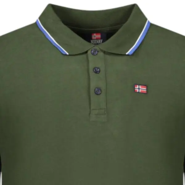 Scuola Nautica Italiana - Ανδρική Μπλούζα Μακρυμάνικη Πόλο 848871-ARMY Πράσινο 848871-ARMY