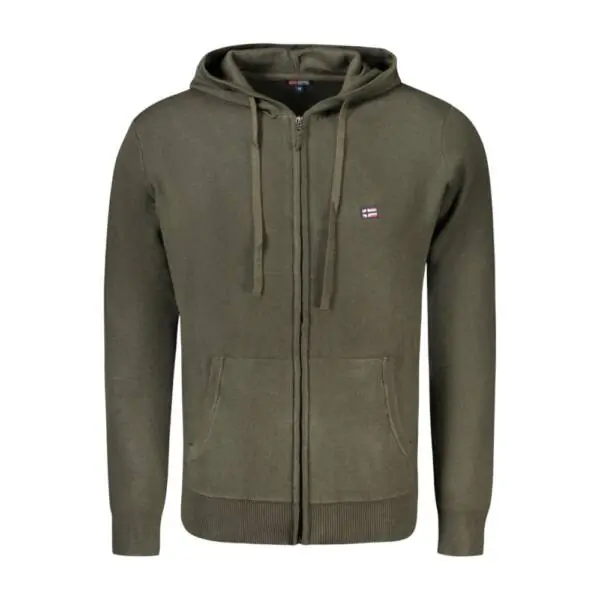 Scuola Nautica Italiana - Ανδρικό Πουλόβερ Με Φερμουάρ 843105-FOREST Λαδί