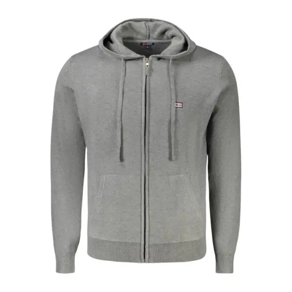 Scuola Nautica Italiana - Ανδρικό Πουλόβερ Με Φερμουάρ 843105-FUMO Γκρι Σκούρο