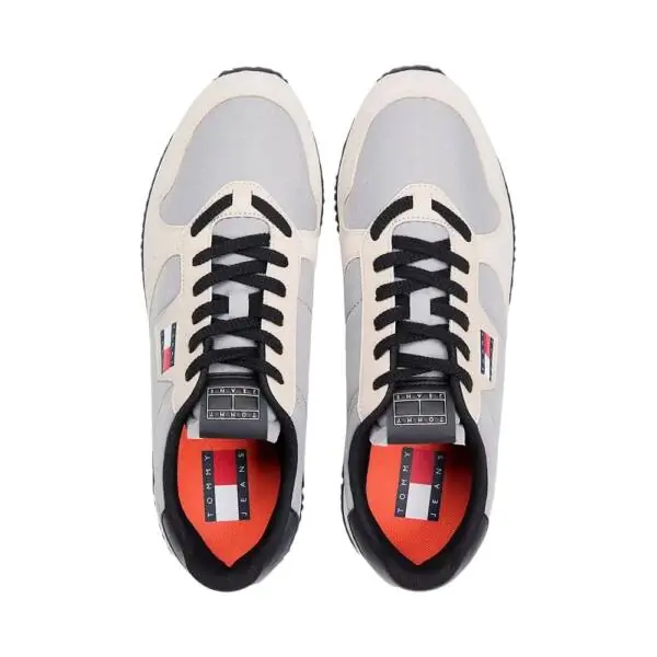 Tommy Hilfiger - Ανδρικά Sneakers Eva Runner Leather EM0EM01649-ABY Γκρι EM0EM01649-ABY