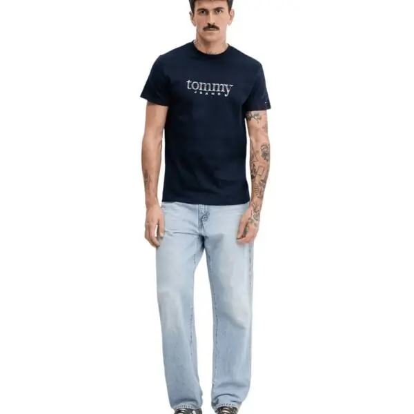 Tommy Hilfiger - Ανδρικό T-Shirt Entry Dna Slim Fit DM0DM22333-C1G Μπλε Σκούρο DM0DM22333-C1G