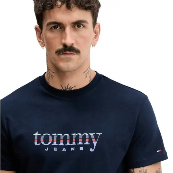 Tommy Hilfiger - Ανδρικό T-Shirt Entry Dna Slim Fit DM0DM22333-C1G Μπλε Σκούρο DM0DM22333-C1G