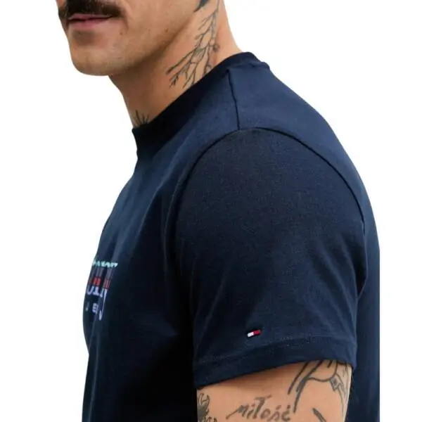 Tommy Hilfiger - Ανδρικό T-Shirt Entry Dna Slim Fit DM0DM22333-C1G Μπλε Σκούρο DM0DM22333-C1G