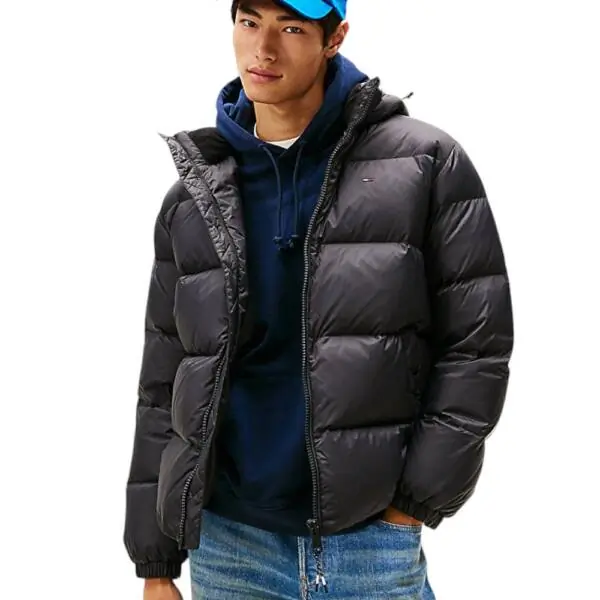 Tommy Hilfiger - Ανδρικό Αδιάβροχο Μπουφάν Th Essential Down Regular Fit DM0DM19786-BDS Μαύρο
