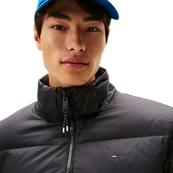 Tommy Hilfiger - Ανδρικό Αδιάβροχο Μπουφάν Th Essential Down Regular Fit DM0DM19786-BDS Μαύρο DM0DM19786-BDS