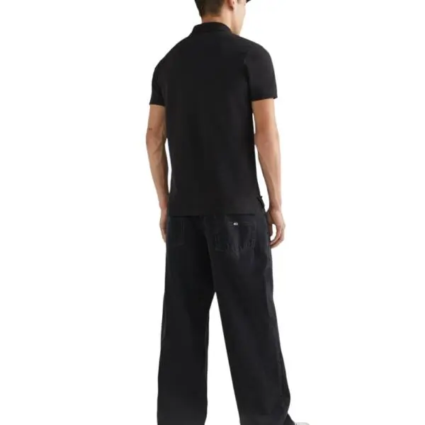 Tommy Hilfiger - Ανδρικό Κοντομάνικο Polo Placket Slim Fit DM0DM15370-BDS Μαύρο DM0DM15370-BDS