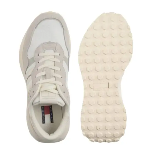 Tommy Hilfiger - Γυναικεία Sneakers Tjw Cleated Runner Suede Mix EN0EN02921-P06 Εκρού EN0EN02921-P06