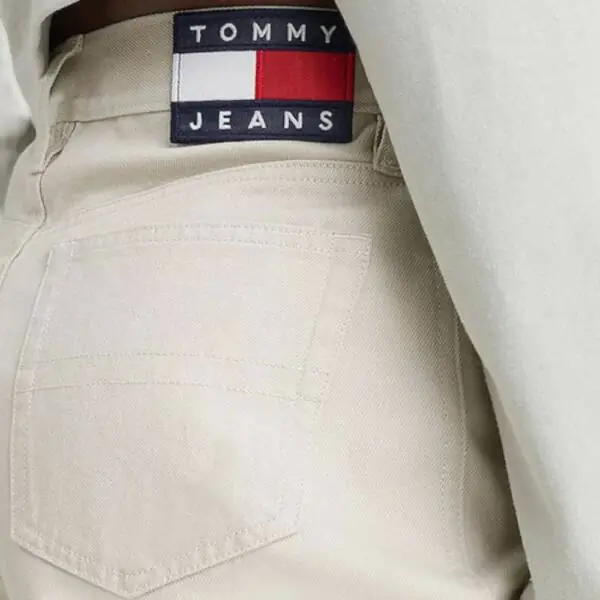 Tommy Hilfiger - Γυναικείο Jean Th Betsy Mid Rised Loose Fit DW0DW13089-ACE Μπεζ DW0DW13089-ACE