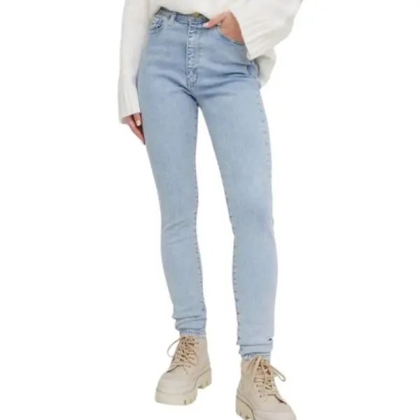 Tommy Hilfiger - Γυναικείο Jean Th Donna High Waist Slim Fit DW0DW17454-1AB Γαλάζιο