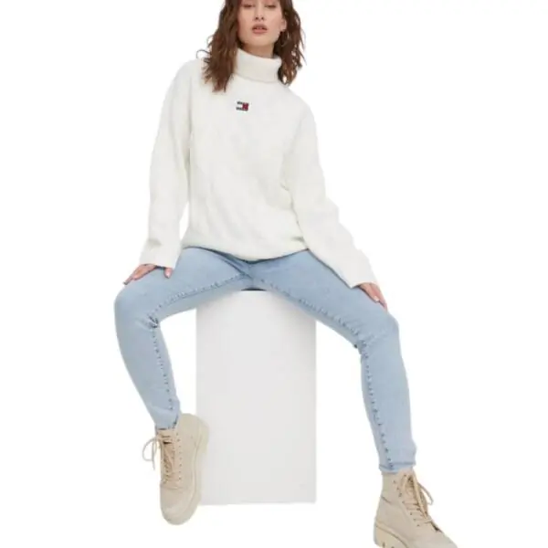 Tommy Hilfiger - Γυναικείο Jean Th Donna High Waist Slim Fit DW0DW17454-1AB Γαλάζιο DW0DW17454-1AB