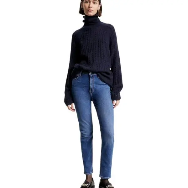 Tommy Hilfiger - Γυναικείο Jean Th Jane High Waist Slim Cigarette Fit WW0WW39617-1A5 Μπλε WW0WW39617-1A5
