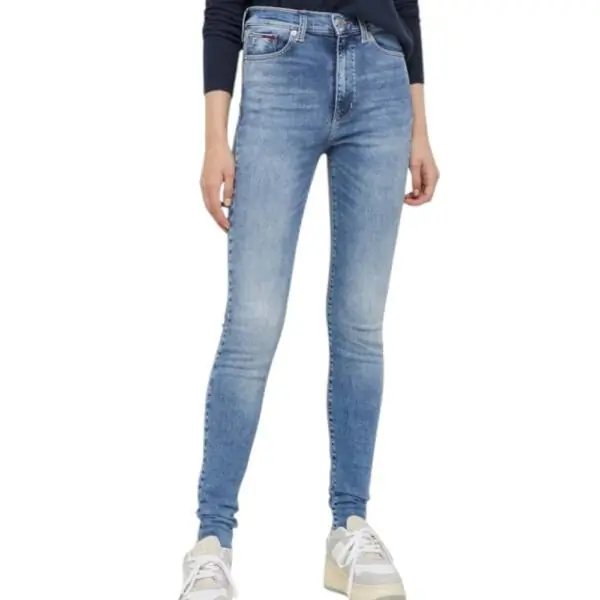 Tommy Hilfiger - Γυναικείο Jean Th Sylvia Ψηλόμεσο Skinny Fit DW0DW16691-1A5 Γαλάζιο