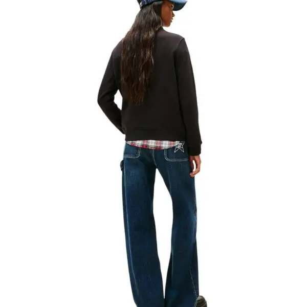 Tommy Hilfiger - Γυναικείο Φούτερ Tonal Flag Sweatshirt Regular Fit DW0DW22564-BDS Μαύρο DW0DW22564-BDS