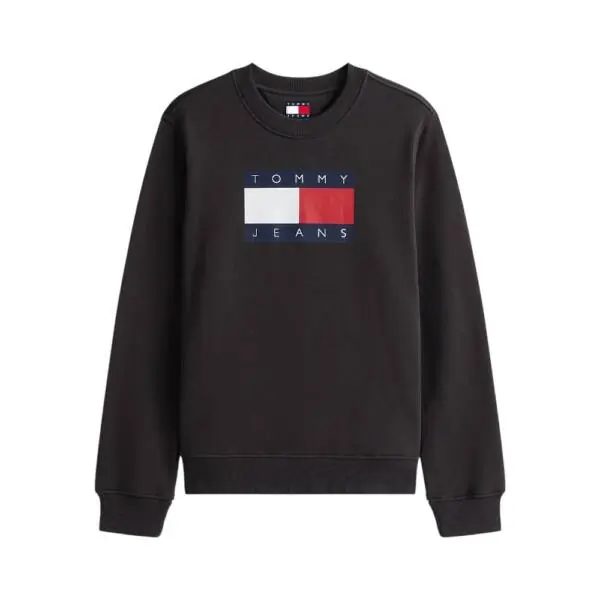 Tommy Hilfiger - Γυναικείο Φούτερ Tonal Flag Sweatshirt Regular Fit DW0DW22564-BDS Μαύρο DW0DW22564-BDS