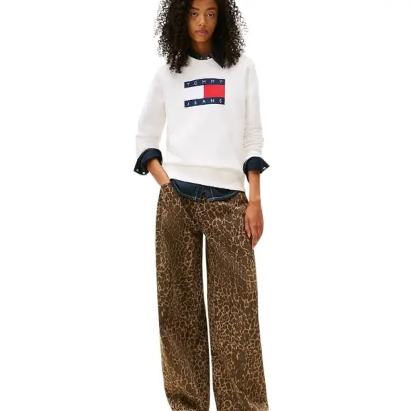 Tommy Hilfiger - Γυναικείο Φούτερ Tonal Flag Sweatshirt Regular Fit DW0DW22564-YBL Εκρού DW0DW22564-YBL