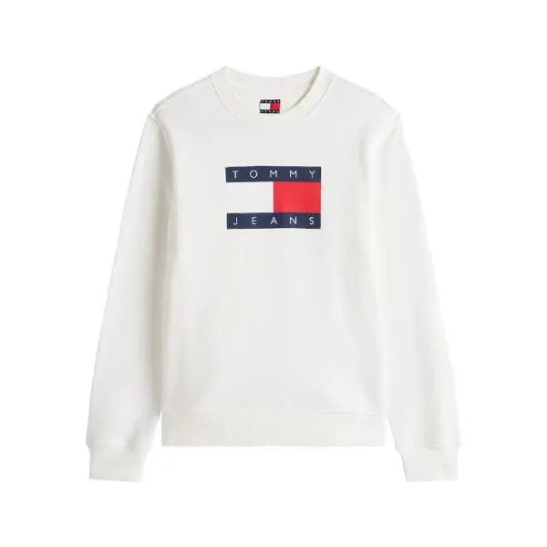 Tommy Hilfiger - Γυναικείο Φούτερ Tonal Flag Sweatshirt Regular Fit DW0DW22564-YBL Εκρού DW0DW22564-YBL