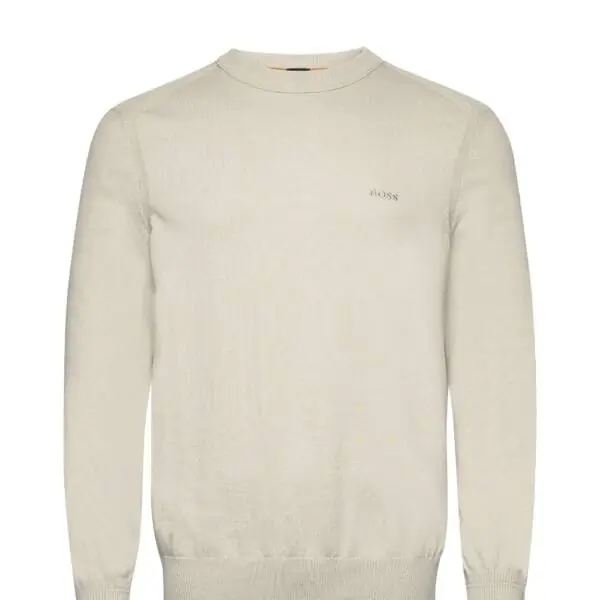 Boss - Ανδρικό Πουλόβερ Asac_C Knitwear 50508766-271 Μπεζ