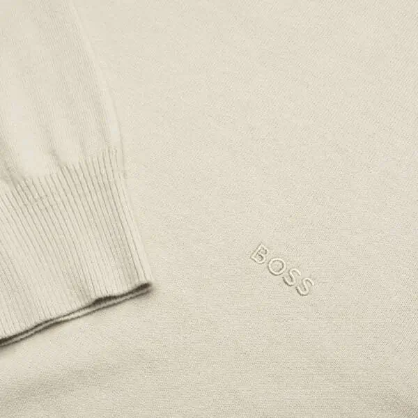 Boss - Ανδρικό Πουλόβερ Asac_C Knitwear 50508766-271 Μπεζ 50508766-271