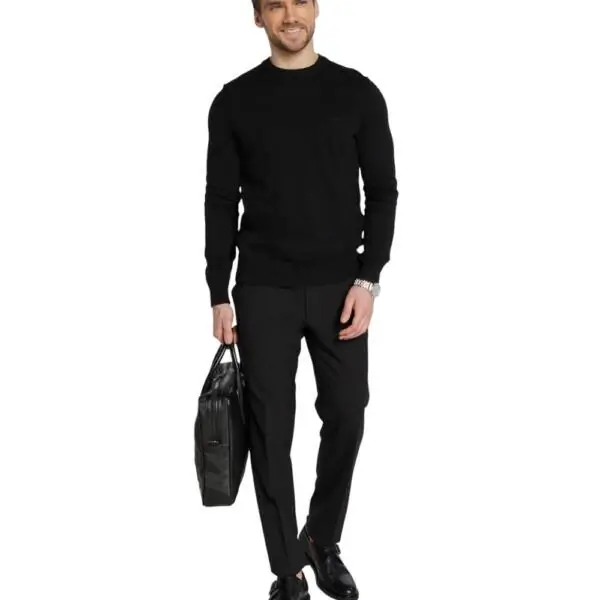 Boss - Ανδρικό Πουλόβερ Asac_C Knitwear 50508766-001 Μαύρο 50508766-001