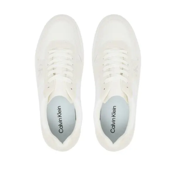 Calvin Klein - Ανδρικά Sneakers Ck Classic Cups Lace Mix Emb Tongue YM0YM01395-0K4 Λευκό YM0YM01395-0K4