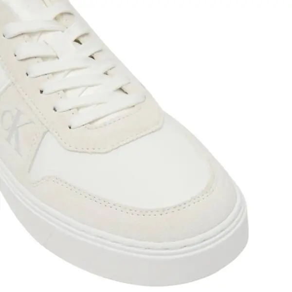 Calvin Klein - Ανδρικά Sneakers Ck Classic Cups Lace Mix Emb Tongue YM0YM01395-0K4 Λευκό YM0YM01395-0K4