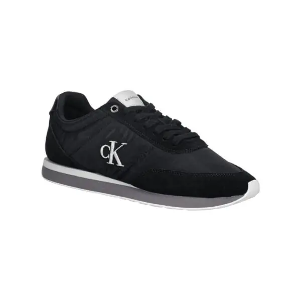 Calvin Klein - Ανδρικά Sneakers Ck Retro Runner Ess Mix Mat YM0YM01361-01Q Μαύρο YM0YM01361-01Q