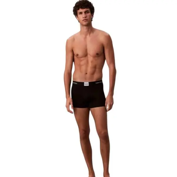 Calvin Klein - Ανδρικά Μποξεράκια 3Pack Icon Logo Graphic LV00NB4476-UB1 Μαύρο LV00NB4476-UB1