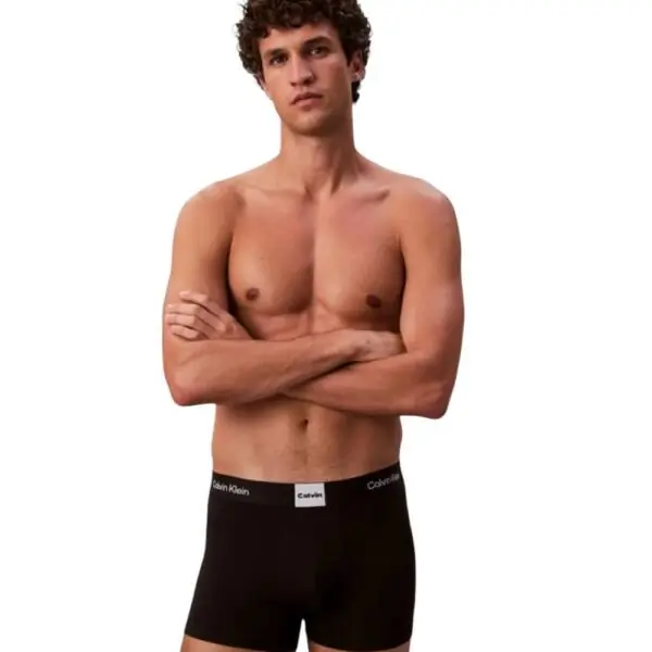 Calvin Klein - Ανδρικά Μποξεράκια 3Pack Icon Logo Graphic LV00NB4476-UB1 Μαύρο LV00NB4476-UB1