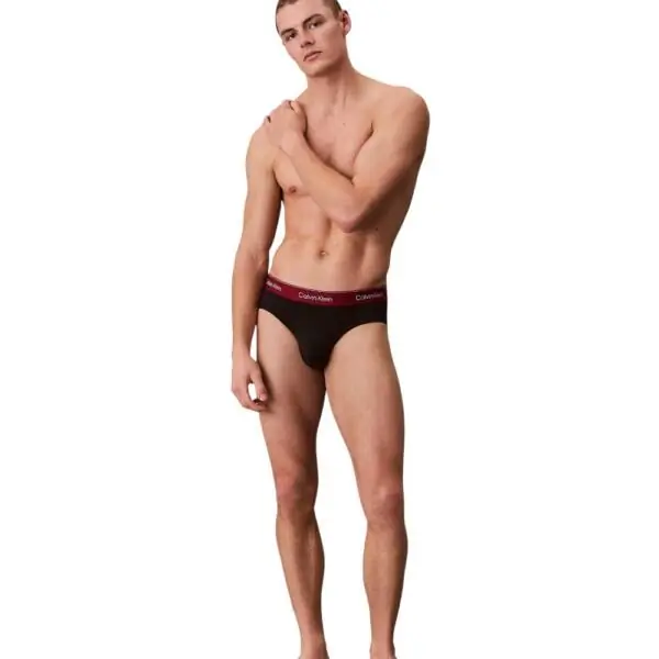 Calvin Klein - Ανδρικά Σλιπ Hip Brief 3Pack LV00NB4388-2VA Μαύρο LV00NB4388-2VA