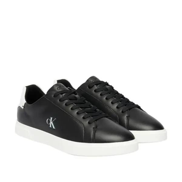 Calvin Klein - Γυναικεία Sneakers Low Pro Cup Laceup Lth Moire HW0HW02845-0GM Μαύρο HW0HW02845-0GM