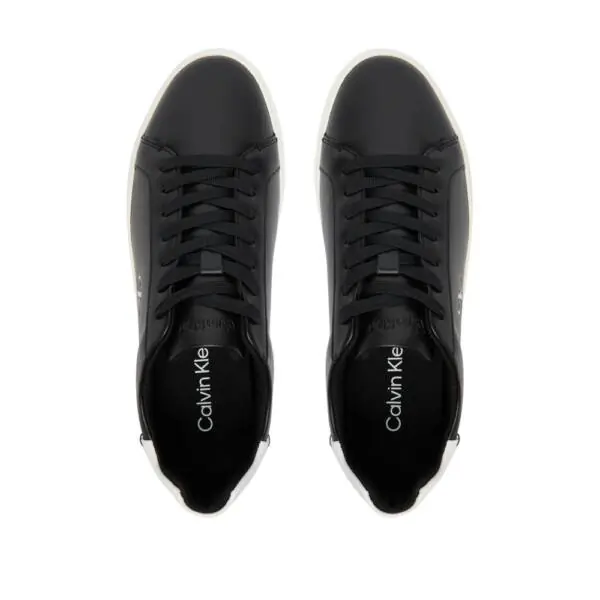 Calvin Klein - Γυναικεία Sneakers Low Pro Cup Laceup Lth Moire HW0HW02845-0GM Μαύρο HW0HW02845-0GM