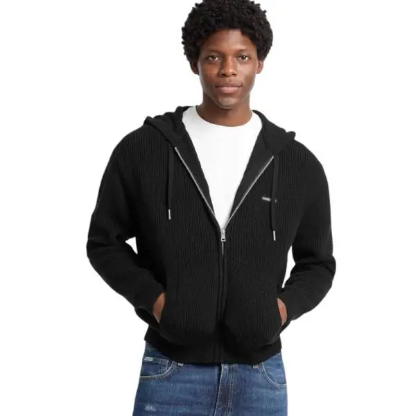 Guess - Ανδρική Ζακέτα Πουλόβερ Regular Fit M5YR20Z3P41-JBLK Μαύρο