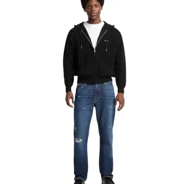 Guess - Ανδρική Ζακέτα Πουλόβερ Regular Fit M5YR20Z3P41-JBLK Μαύρο M5YR20Z3P41-JBLK