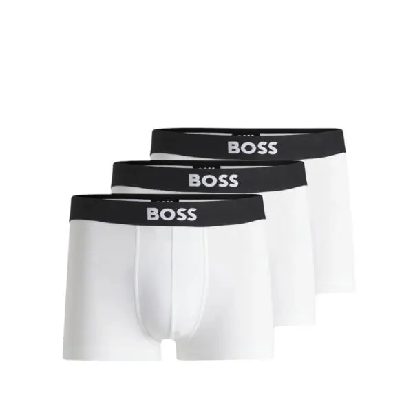 Hugo Boss - Ανδρικά Μποξεράκια Bold Bodywear 3Pack 50544263-100 Λευκό