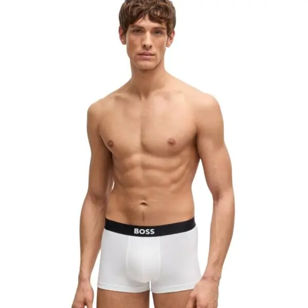 Hugo Boss - Ανδρικά Μποξεράκια Bold Bodywear 3Pack 50544263-100 Λευκό 50544263-100