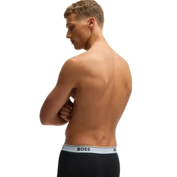 Hugo Boss - Ανδρικά Μποξεράκια Cotton Stretch 3Pack 50531684-967 Μαύρο 50531684-967