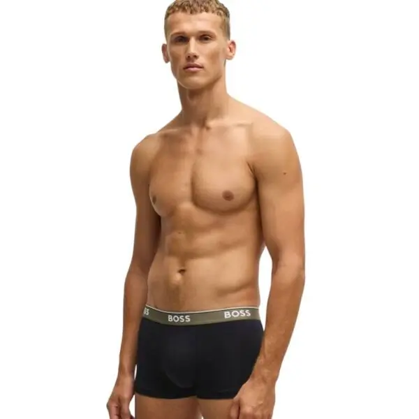 Hugo Boss - Ανδρικά Μποξεράκια Cotton Stretch 3Pack 50531684-967 Μαύρο 50531684-967