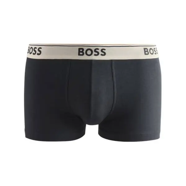 Hugo Boss - Ανδρικά Μποξεράκια Cotton Stretch 3Pack 50531684-967 Μαύρο 50531684-967