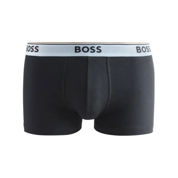 Hugo Boss - Ανδρικά Μποξεράκια Cotton Stretch 3Pack 50531684-967 Μαύρο 50531684-967