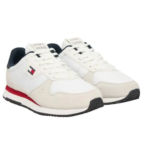 Tommy Hilfiger - Ανδρικά Sneakers Eva Runner Leather EM0EM01649-0GY Λευκό EM0EM01649-0GY