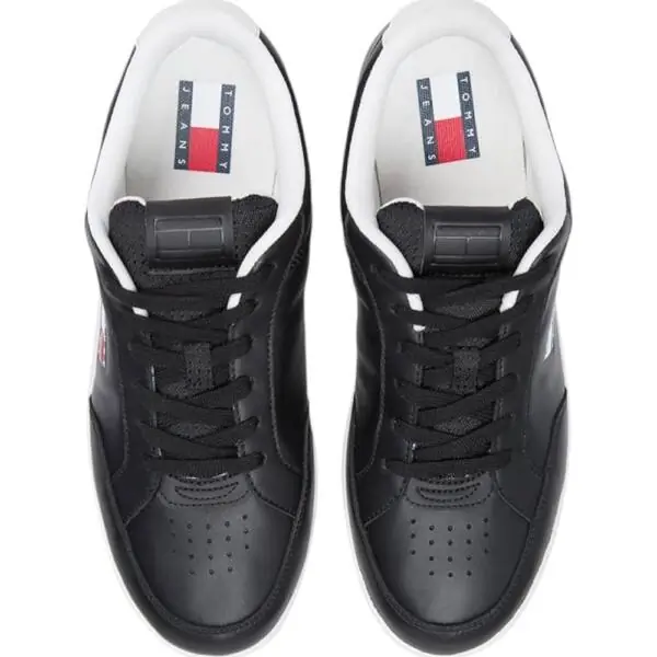 Tommy Hilfiger - Ανδρικά Sneakers Tjm Cupsole Long Lace Leather EM0EM01707-BDS Μαύρο EM0EM01707-BDS