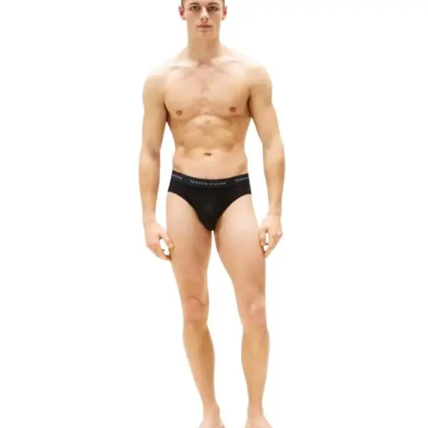 Tommy Hilfiger - Ανδρικά Σλιπ 3Pack Signature Logo Waistband Briefs UM0UM03471-0WE Μαύρο UM0UM03471-0WE