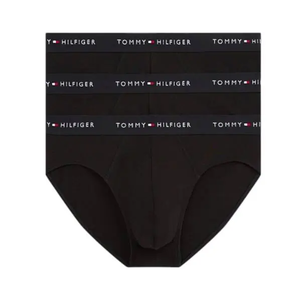 Tommy Hilfiger - Ανδρικά Σλιπ 3Pack Signature Logo Waistband Briefs UM0UM03471-0WE Μαύρο