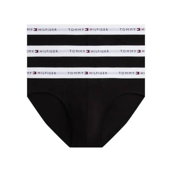 Tommy Hilfiger - Ανδρικά Σλιπ 3Pack Signature Logo Waistband Briefs UM0UM03471-0XK Μαύρο