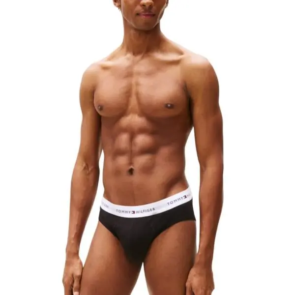 Tommy Hilfiger - Ανδρικά Σλιπ 3Pack Signature Logo Waistband Briefs UM0UM03471-0XK Μαύρο UM0UM03471-0XK
